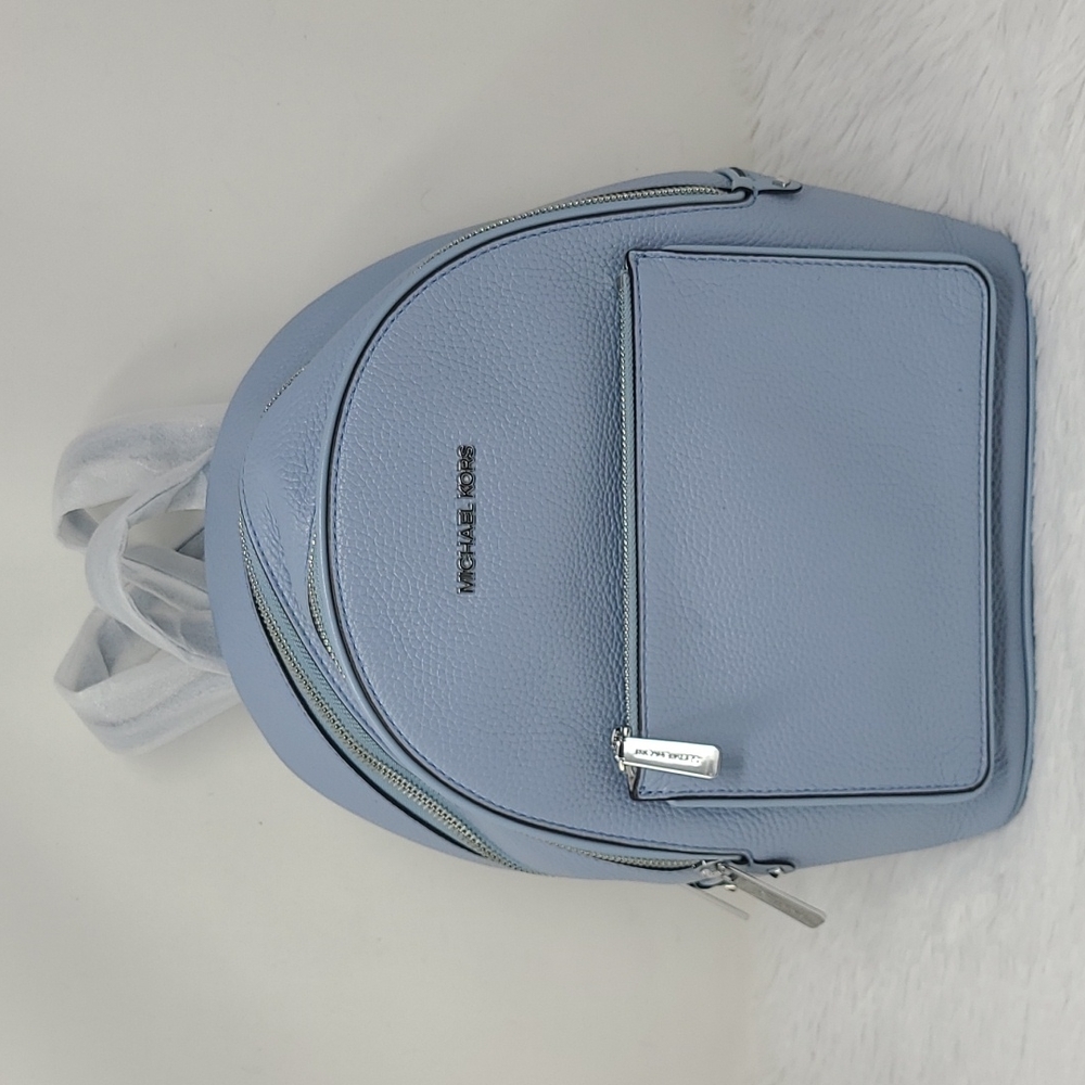Michael Kors Adina PALE BLUE Medium Backpack Leather